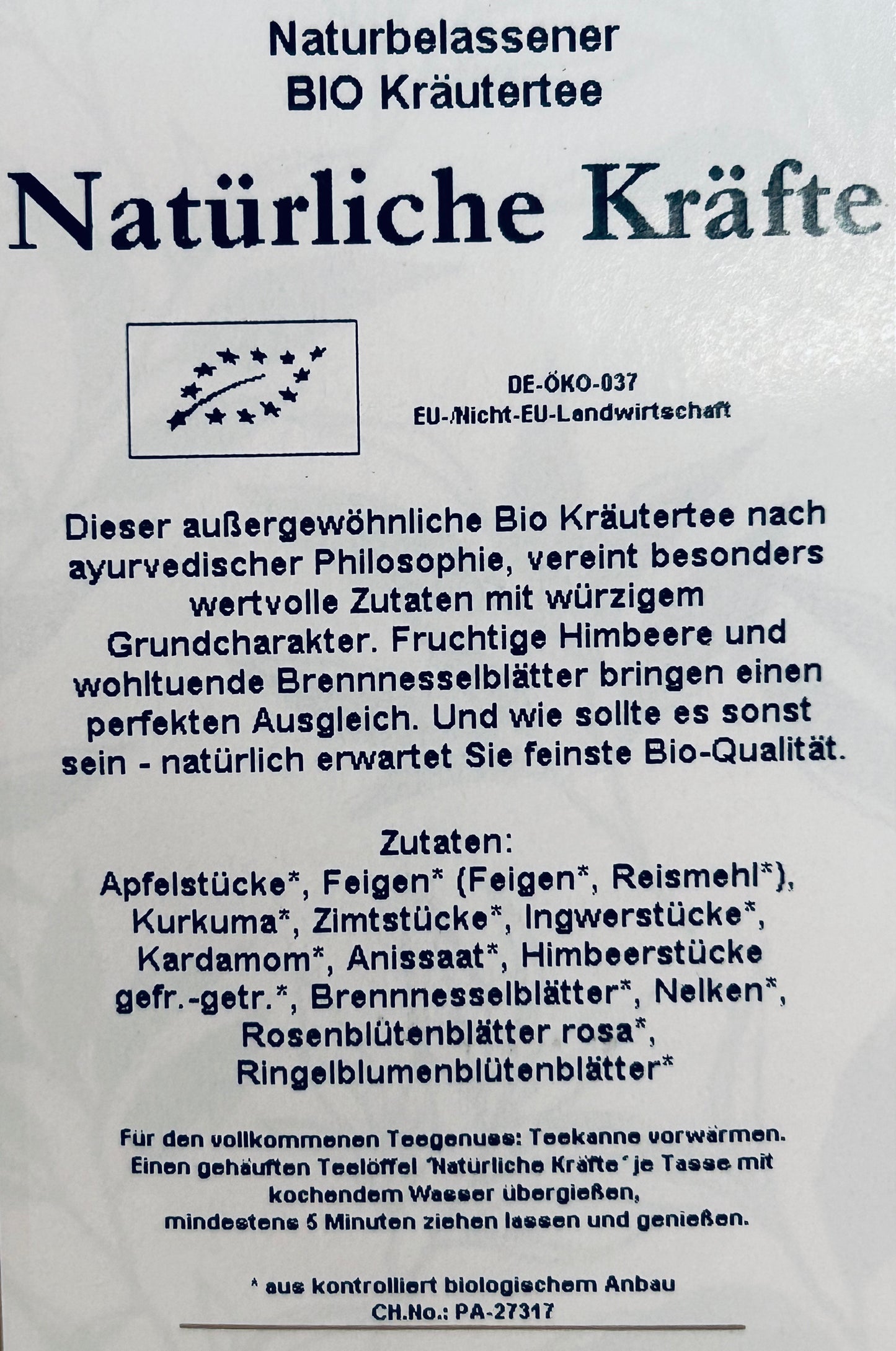 Kräuter Tee - Natürliche Kräfte